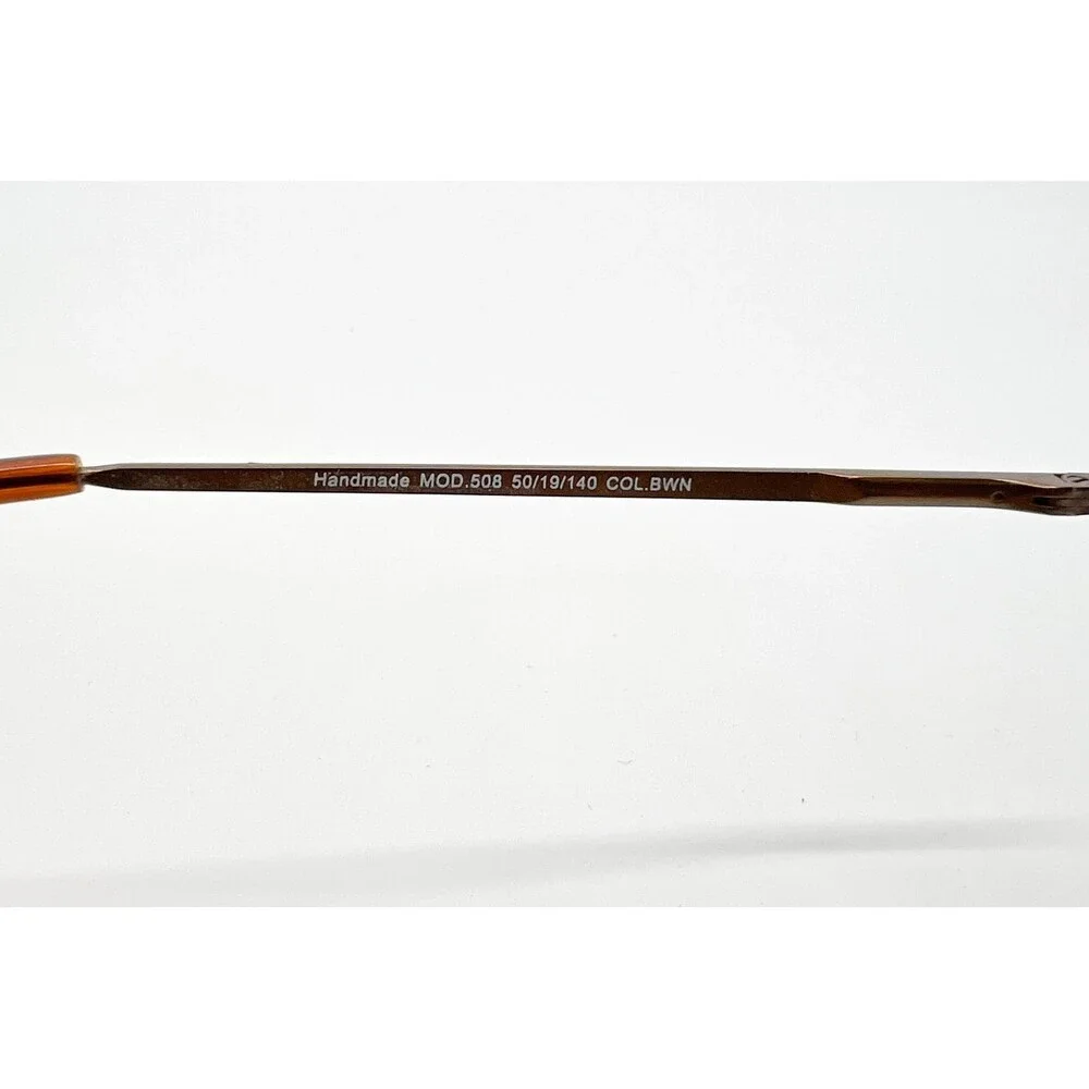 Saki Eyeglasses Women Brown Oval MOD.508 Handmade Japan 50-19-140 50mm